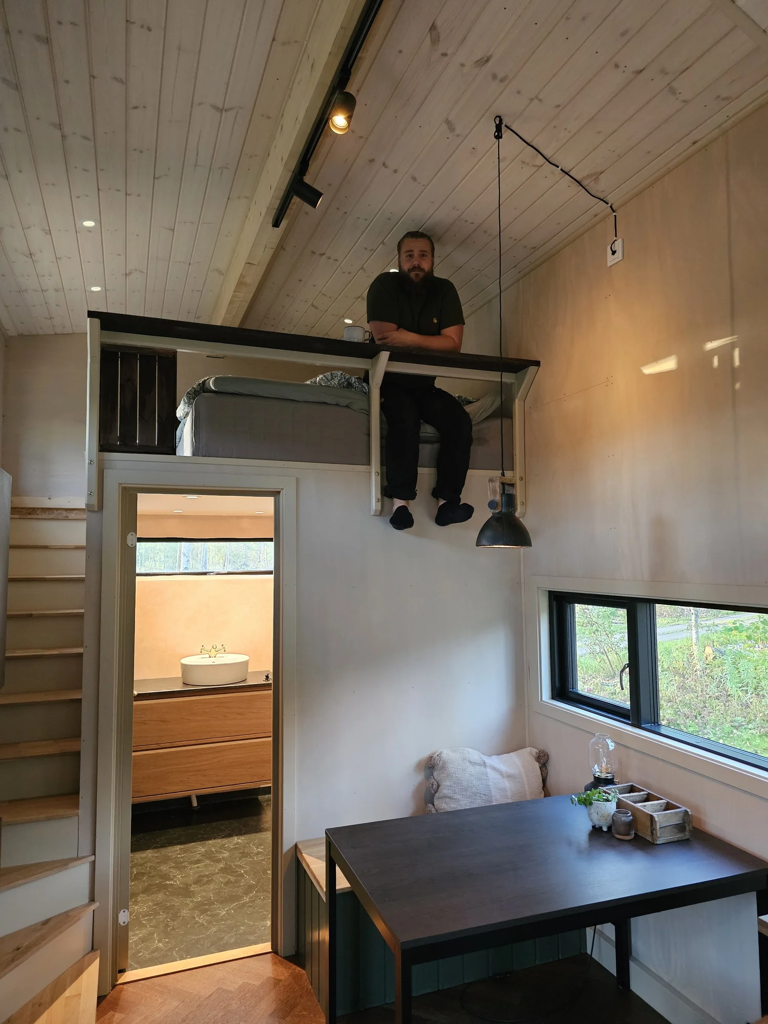 Loft above bathroom